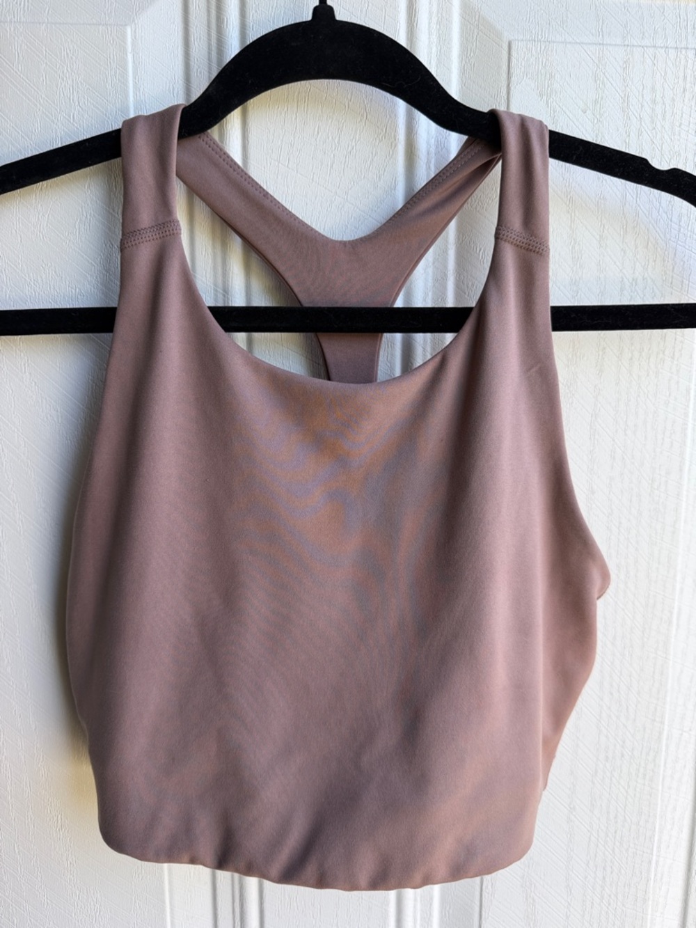 Girlfriend Collective Seamless Racerback Crop Bralette Cozy Athleisure Brown S
